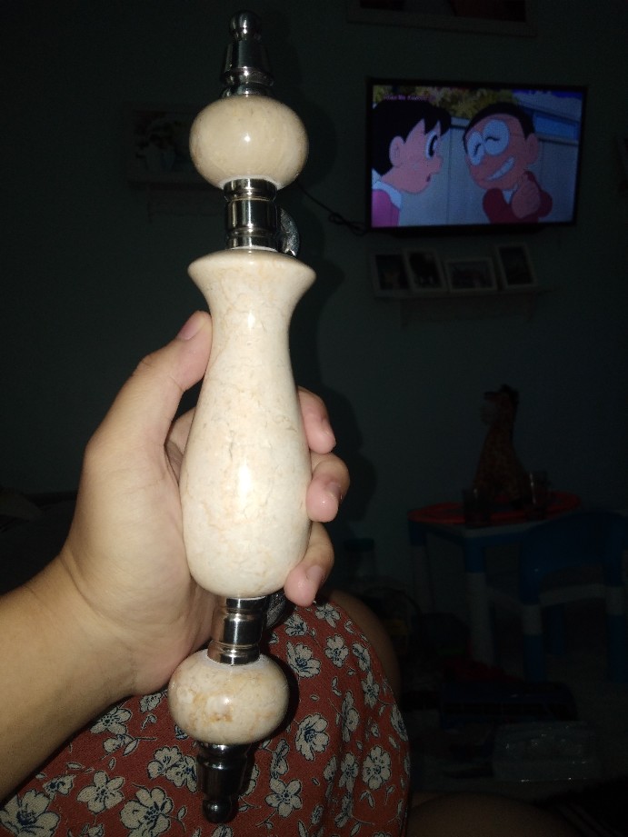 Handel Pintu Marmer Putih Crom