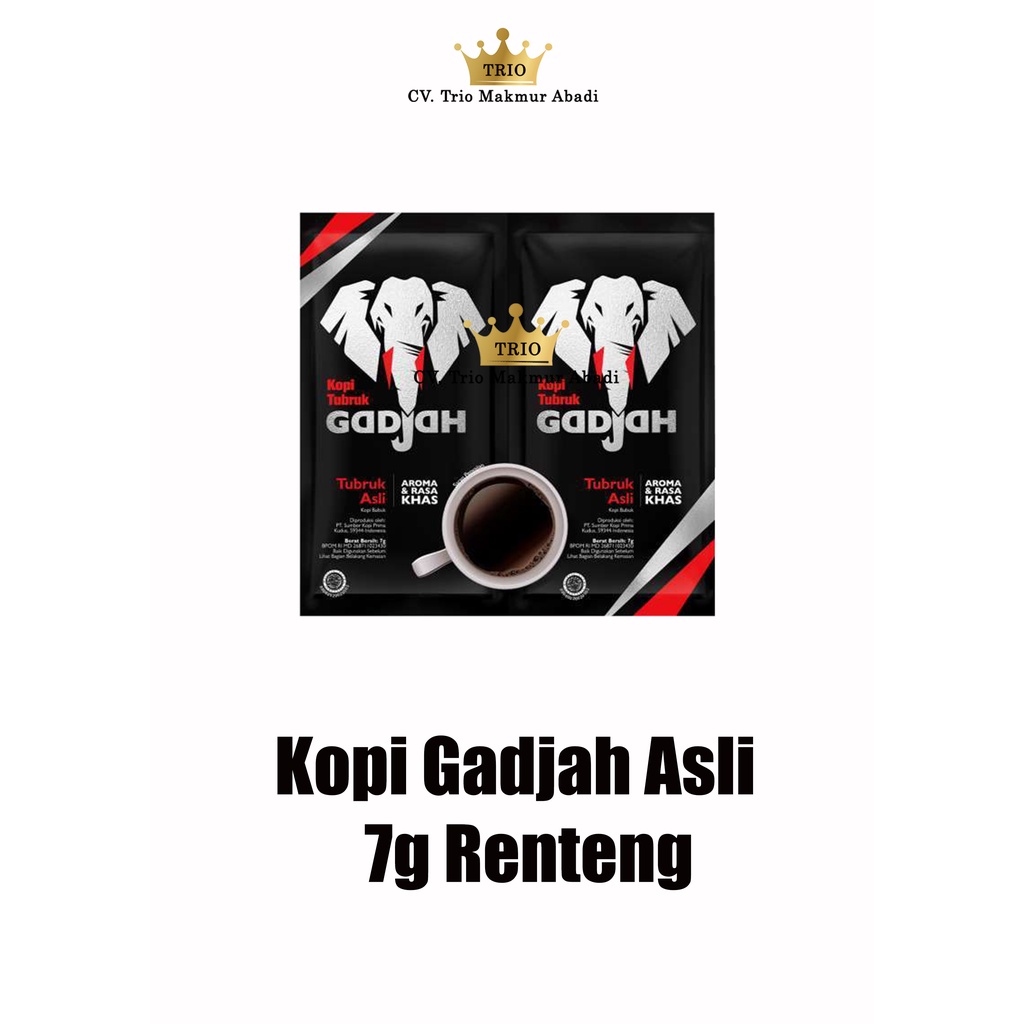 

Kopi Gadjah Tubruk Asli 7g Renteng