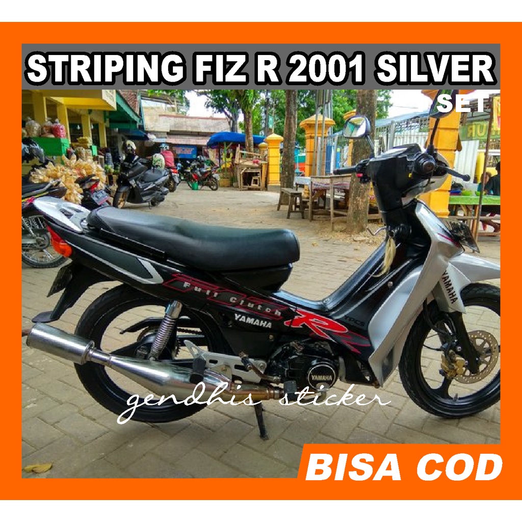 Striping Fiz R 2001 Silver Hitam grafis silver