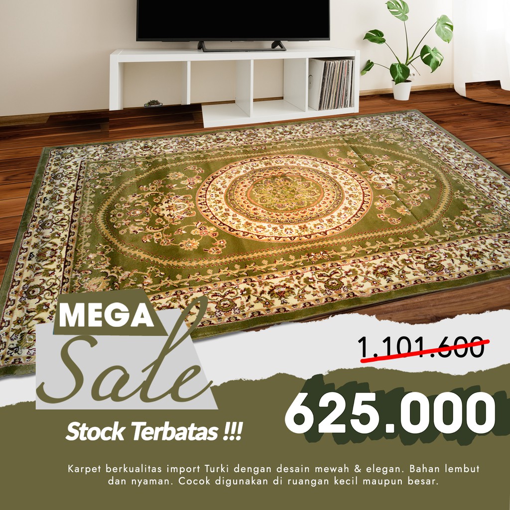 Karpet Permadani Tebal Sufi 120x170 Design Turki - 6103