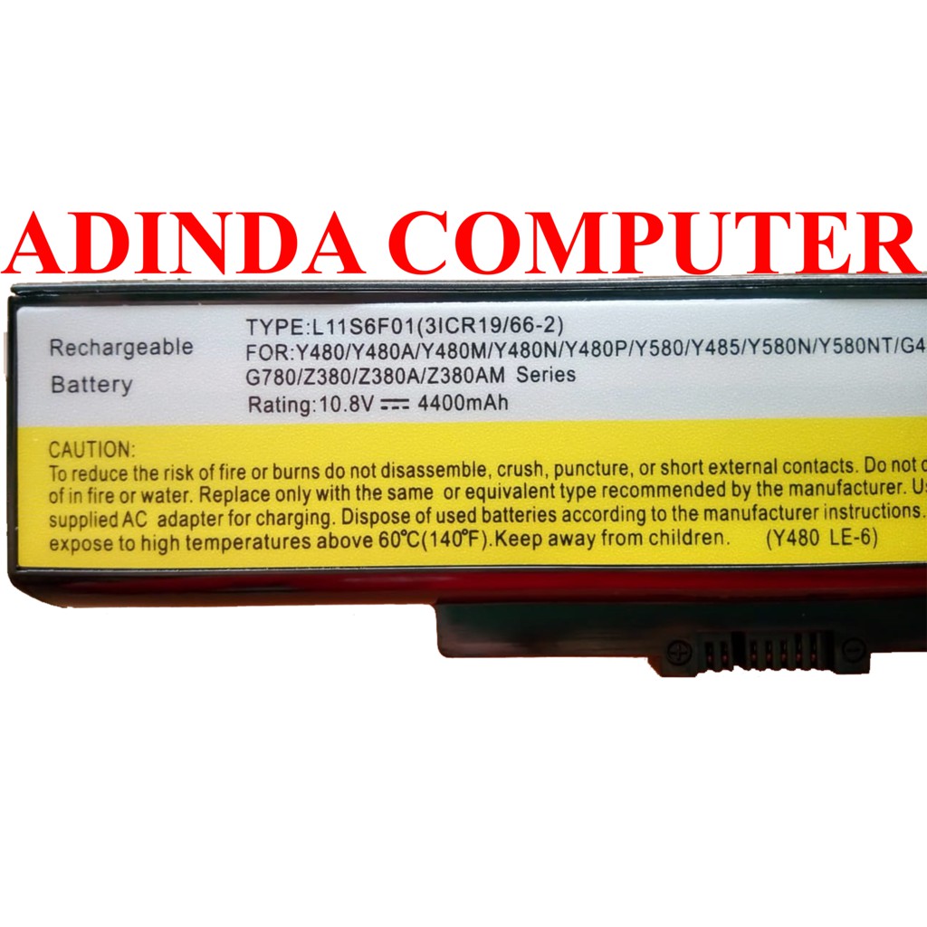 Baterai Lenovo G480 G400 G405 G485 G500 G410 G505 G510 G580 G585 G700 G710