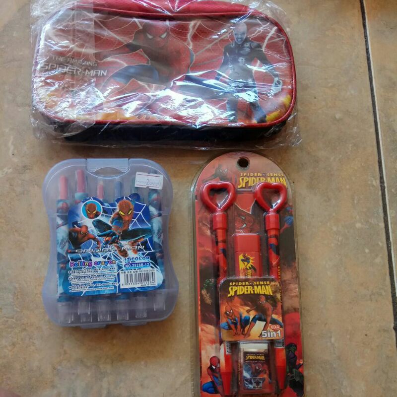

perlengkapan sekolah anak laki-laki karakter sekolah spiderman,avangers,mc queen