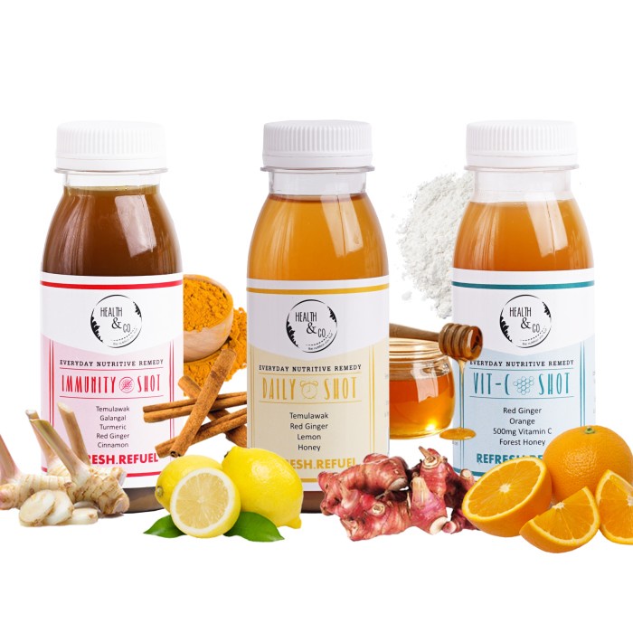 

Three Shots Package 100 ML- Minuman Sehat/Jamu Sehat (GOJEK/GRAB ONLY) (BERKUALITAS)