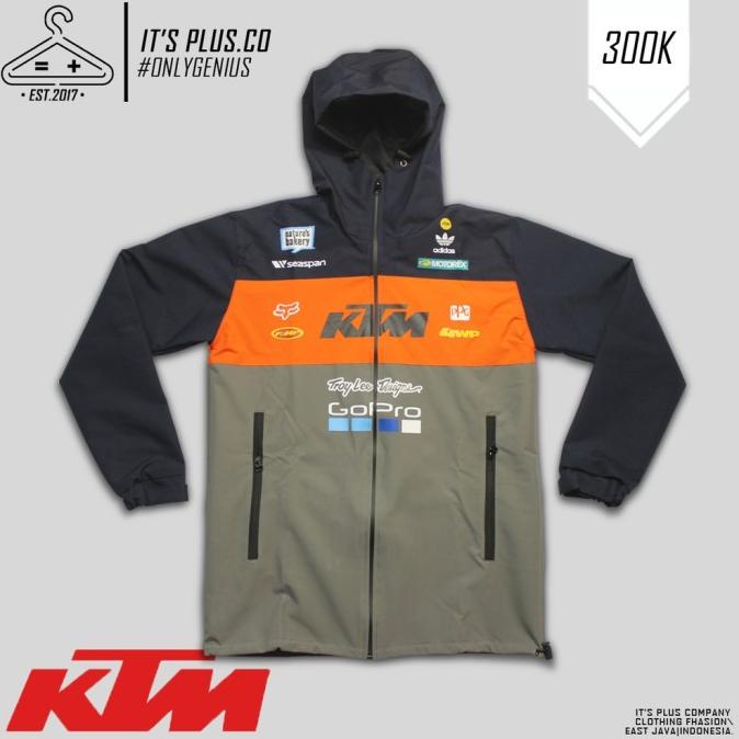 Jaket Parasut Motocross KTM TLD GOPRO Racing Team Waterproof Trail Oro