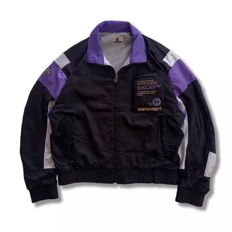 Jaket Windbreker champion Colourblock vintage second brand preloved