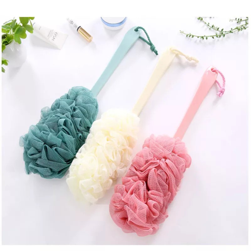 Sikat Penggosok Punggung Sikat Gosok Badan Sikat Mandi Sikat + Spons Sponge Puff