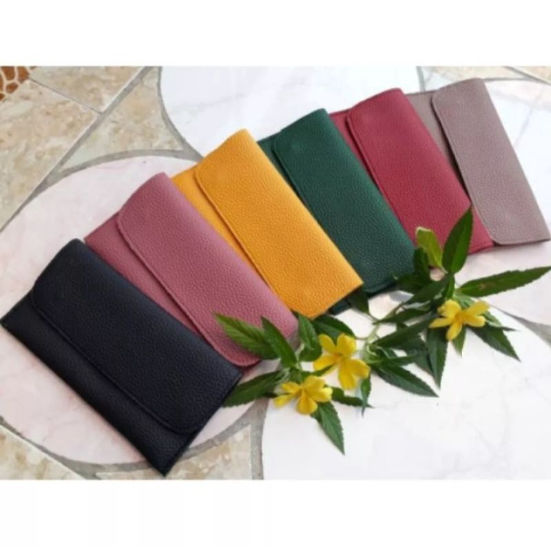 Dompet Kartu Viral Wanita Papirut Kulit Jeruk