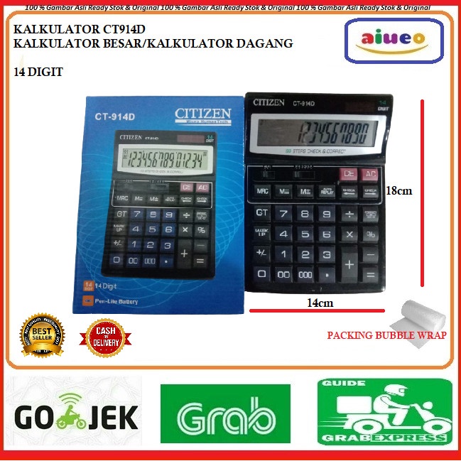 

Kalkulator Citizen 2 Layar 14 Digit / Calculator Citizen Ct 2000