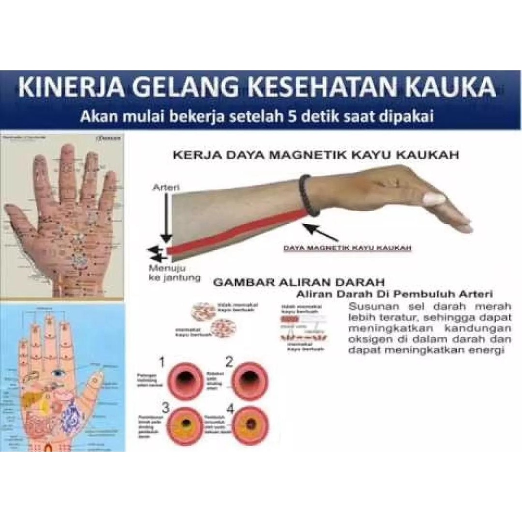 Gelang Kesehatan Kayu Kaukah / Kokka / Kaoka, Garansi Asli