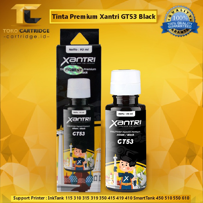 Tinta Premium Xantri GT52 T53 Printer GT5810 GT5820 All in One Ink Tank 115 310 315 319 350 415 419