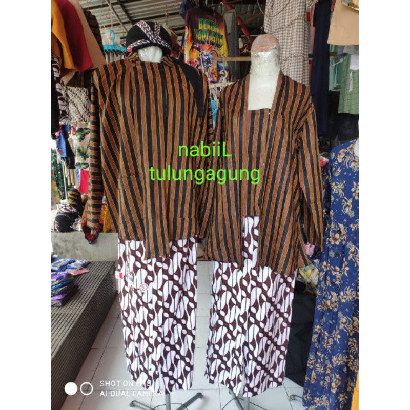 setelan sarimbit dewasa lurik sorjan Surjan jarik adat jawa