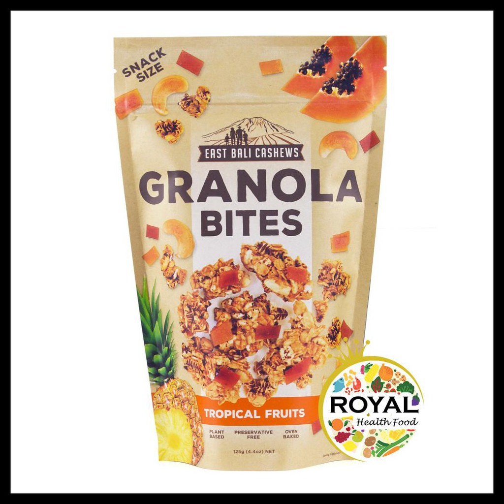 

East Bali Cashews Granola Bites Tropical Fruits 125 Gr