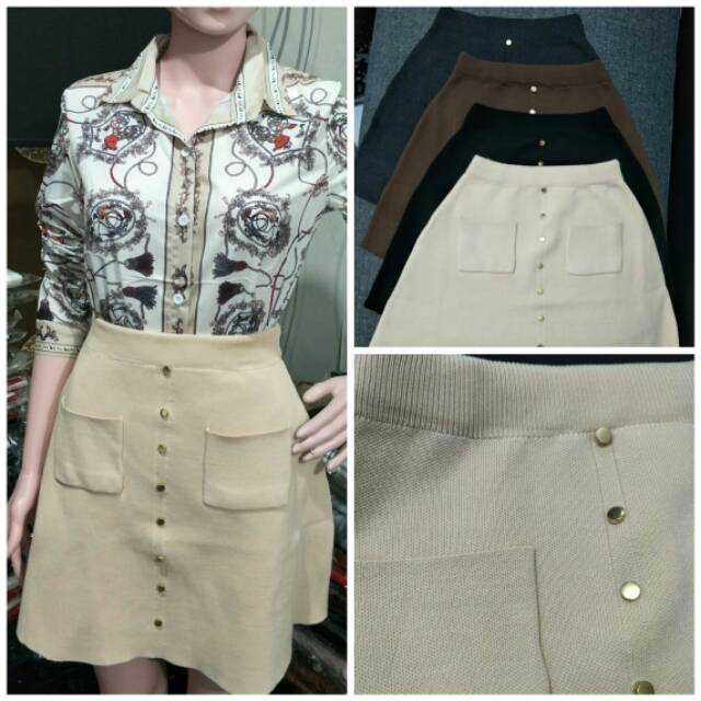 Rok rajut bahan tebal fashion murah import bkk bangkok fashion murah import bkk bangkok knit skirt