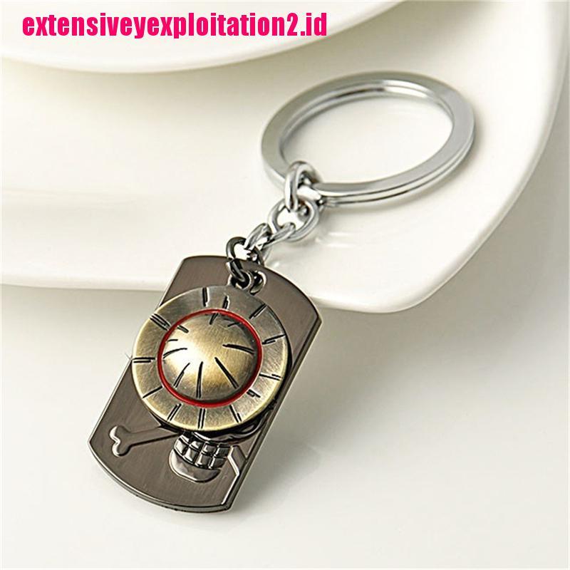 &lt; E2id &amp; &gt; Gantungan Kunci Motif Anime One Piece Luffy Bahan Stainless Steel