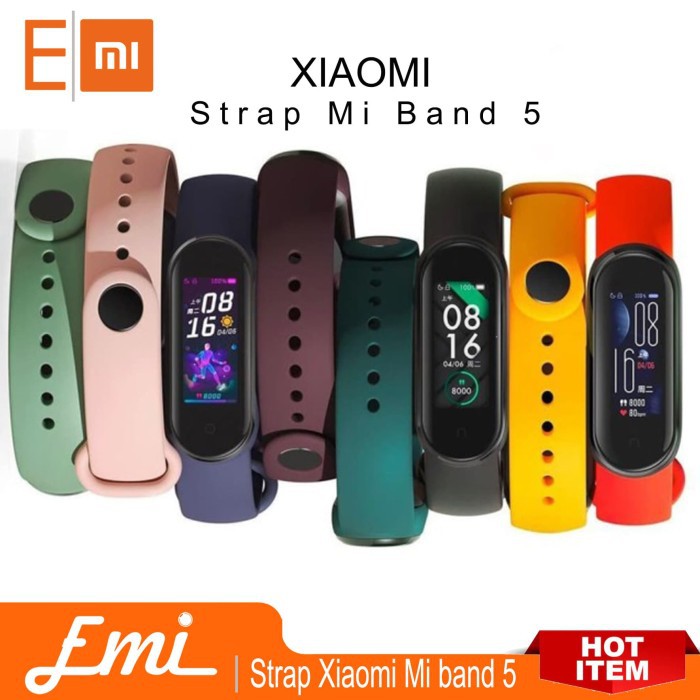 Strap Xiaomi Mi band 5/6 Polos untuk miband