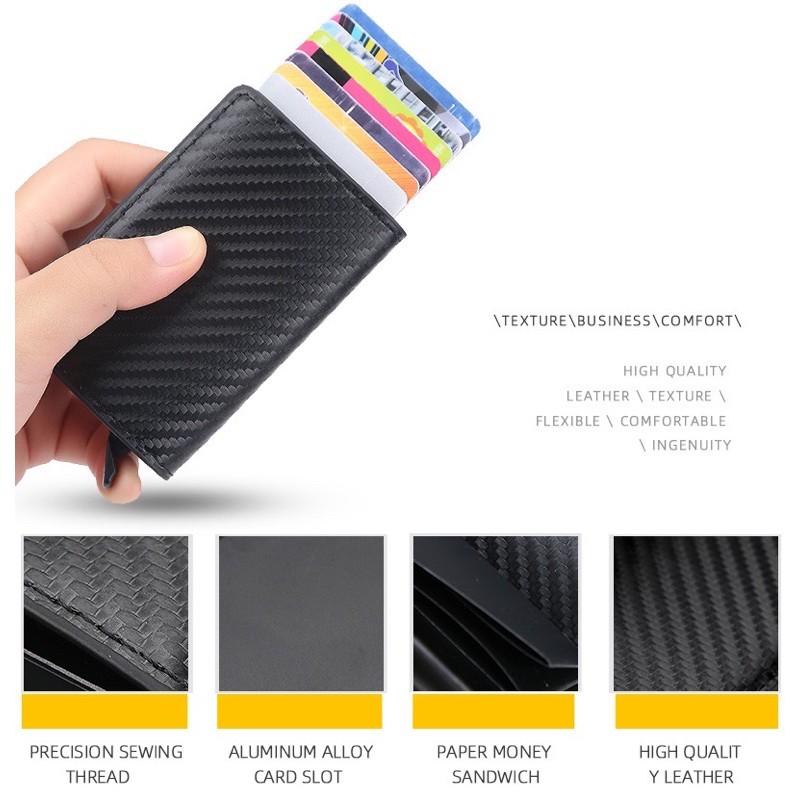 Dompet Kartu Kulit Pria Rfid Wallet Card Holder Baellerry K9129