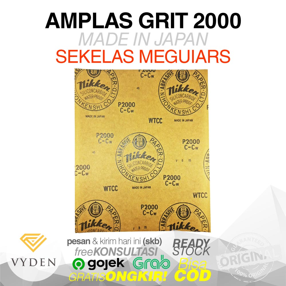 MURAH Amplas Sanding Paper Nikken Grit 2000 Cat Mobil Motor