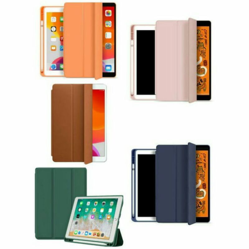 Smart Cover Case Silikon TPU Ada Tempat Stylus iPad Air 4 10.9" & iPad Mini 6