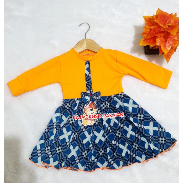 Baju Dress Anak Valencia 1-7 Thn / Dress Anak Lengan Panjang Dress Pesta Anak Murah