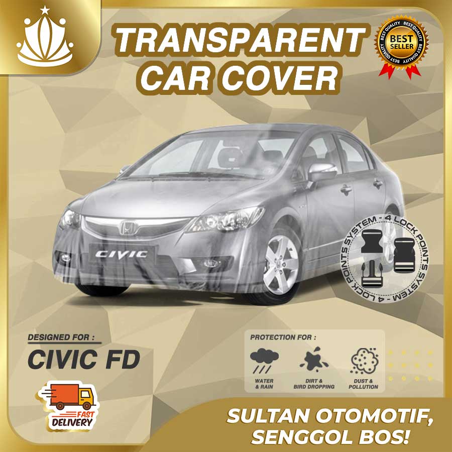 Body Cover Mobil Plastik TEBAL Civic FD WATERPROOF
