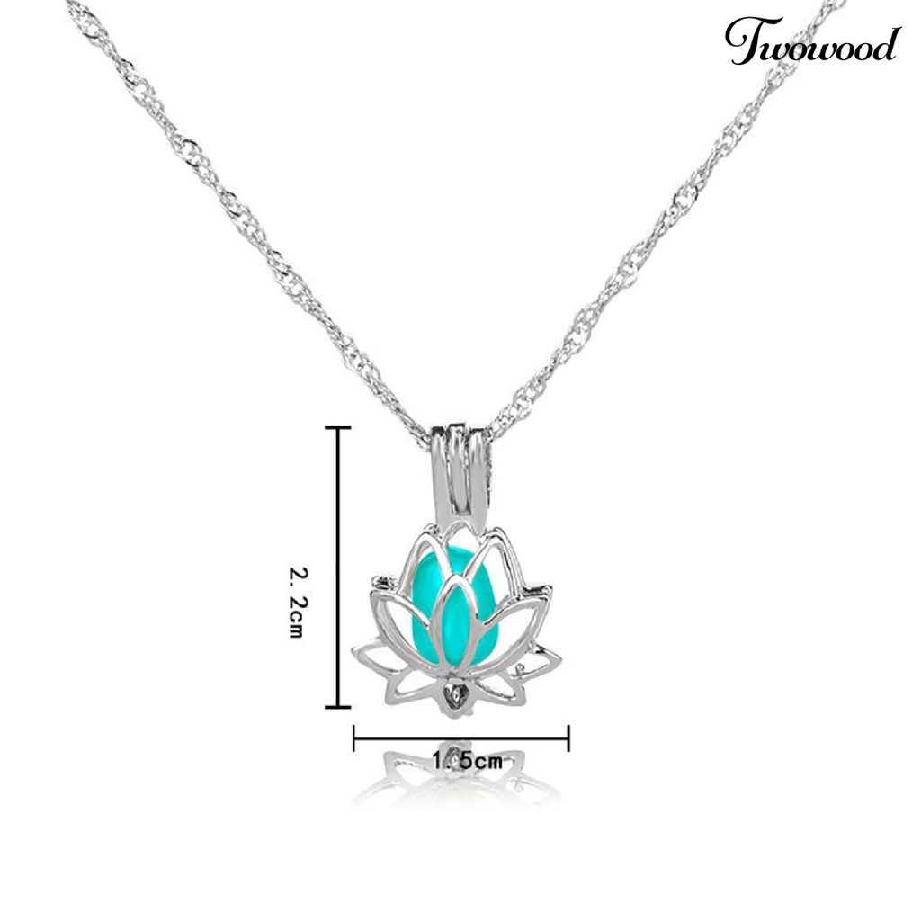 Kalung Rantai Dengan Liontin Lotus Hollow Bahan Alloy Untuk Wanita