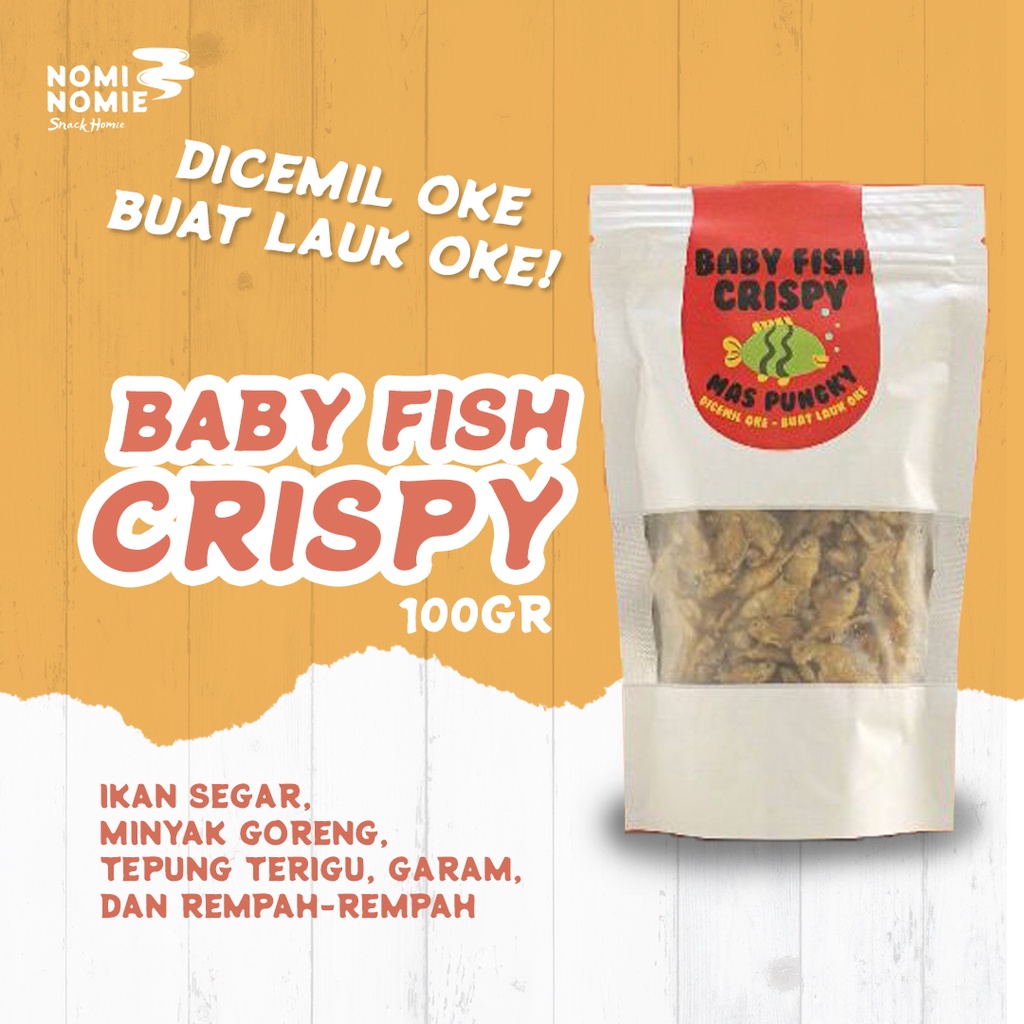 

Baby Fish Crispy Mas Pungky | Ikan Goreng Nila 100 gr | Ikan Pepetek Goreng | Lauk Kering | Cemilan Kriuk | Rasa Original
