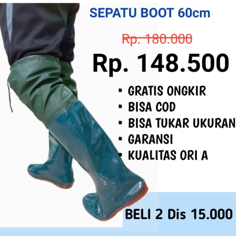 SEPATU BOOT SAWAH PANJANG 60CM ANTI KEONG