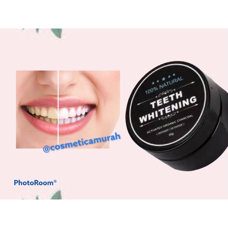 syb teeth whitening charcoal BPOM-- serbuk pemutih gigi original