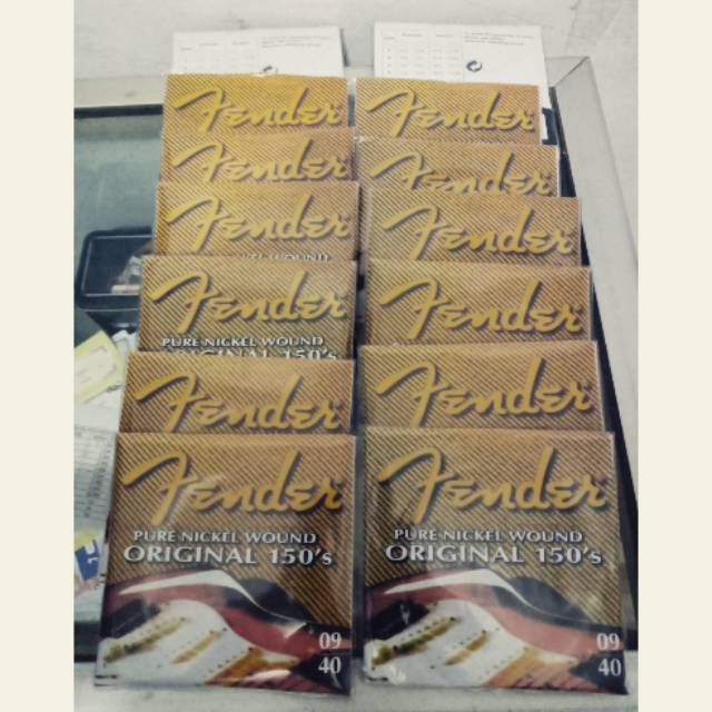 Senar gitar fender akustik/elektrik 009