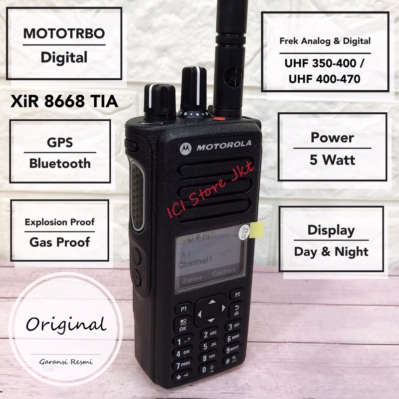 HT Motorola Xir 8668 TIA UHF garansi resmi