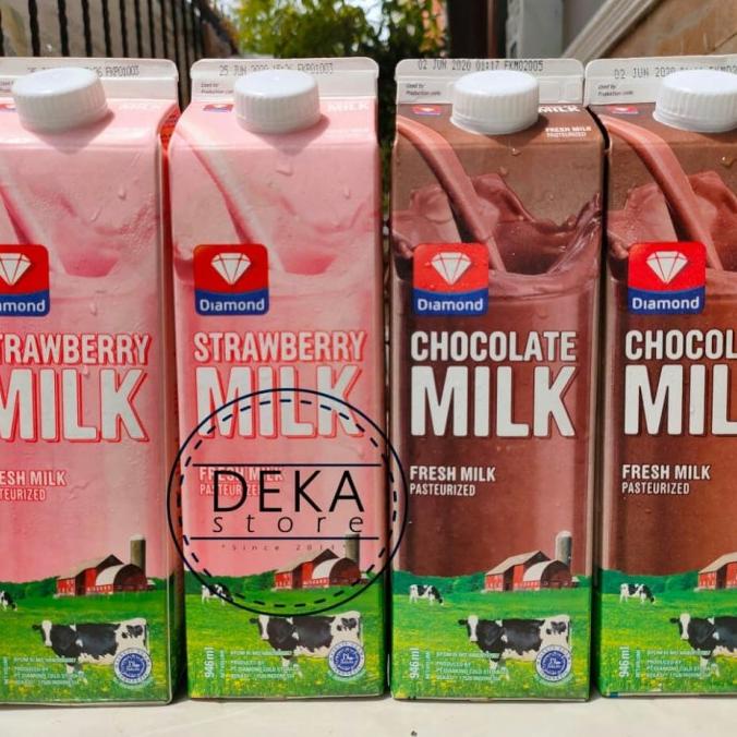 

(BISA COD) Susu Diamond Fresh Milk Coklat, Strawberry, Non Fat 1 Lt (Kartonan) DISKON Kode 607