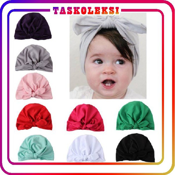 ☛TK☚ Turban Bayi / Turban Baby ( 0-3 tahun ) Pita Polos (READY STOK) Turban Anak Import R298