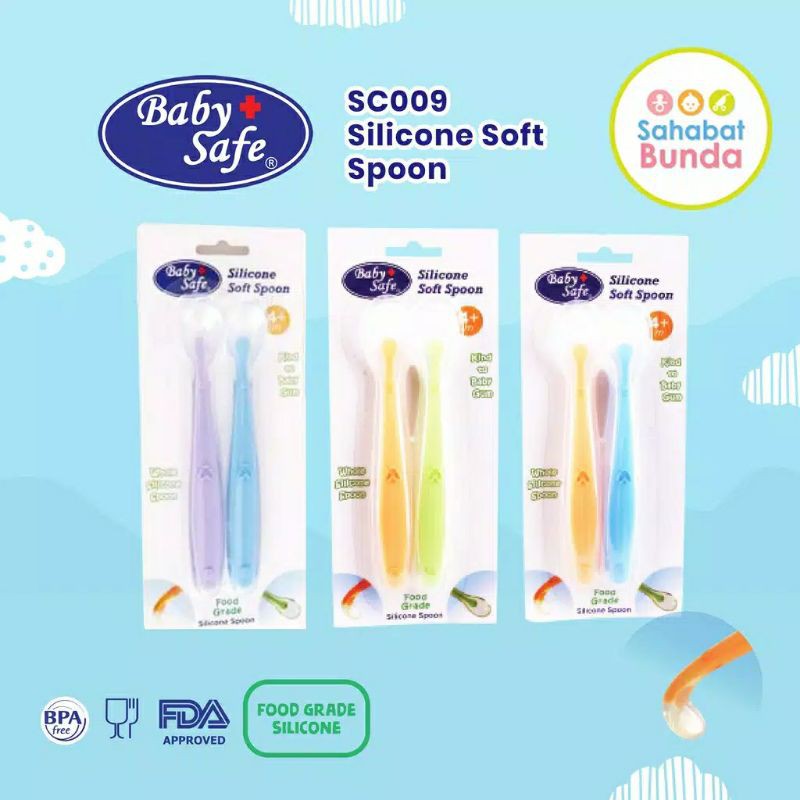 Sendok makan bayi Silikon / Baby Spoon Silicone babysafe / Sendok MPASI