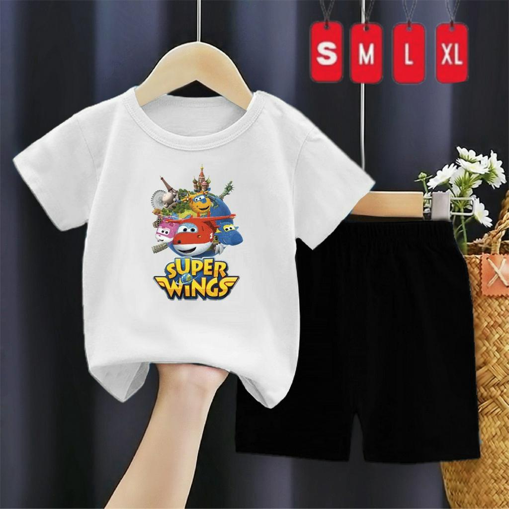 Setelan Anak Super Pesawat Cartoon/ Oneset Sp PE24s Wn