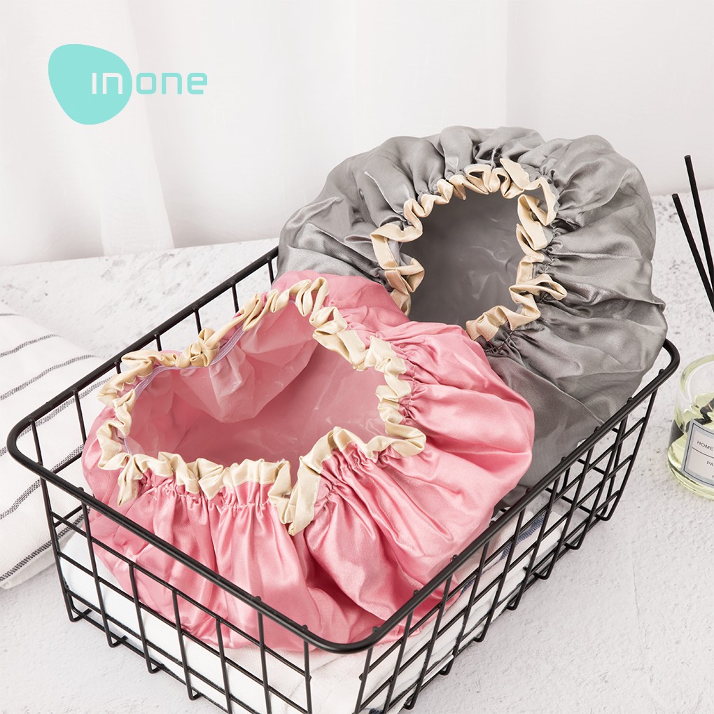 Inone Shower Cap Waterproof Double Layer Penutup Kepala untuk Mandi