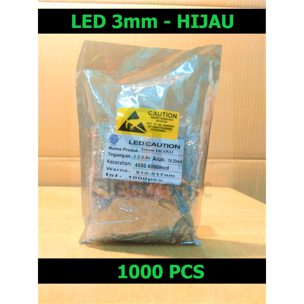 Jual Pcs Led Mm Putih Nyala Hijau Shopee Indonesia