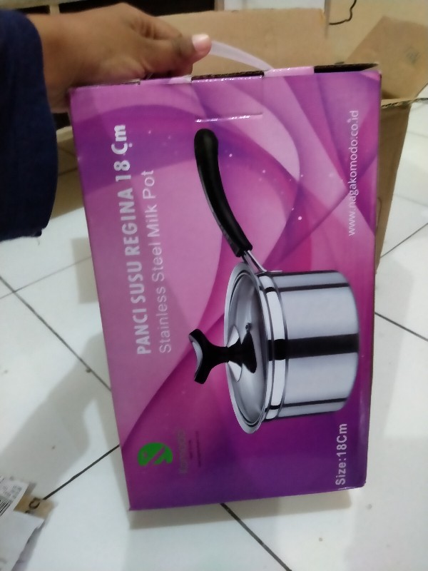Panci Stainless Gagang Tutup Kaca 18 Cm Regina