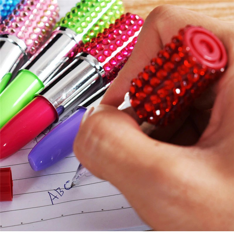 

INDORETAIL | Hot Penjualan Lipstik Bentuk Ballpoint Pen Multi-warna Berlian Imitasi Kristal Biru