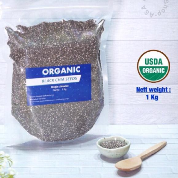

♟terbaik♤ Organic Black Chia Seeds / Organic Chia Seed Mexico 1 Kg ❈❈