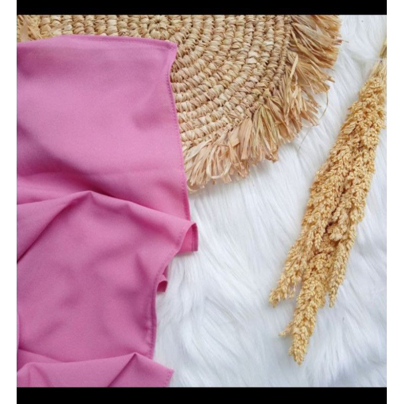 Pasmina Diamond Ceruty 180x75 Pashmina Panjang sabyan Basic Non Instan hijab Terlaris-Pashmina Dustypink