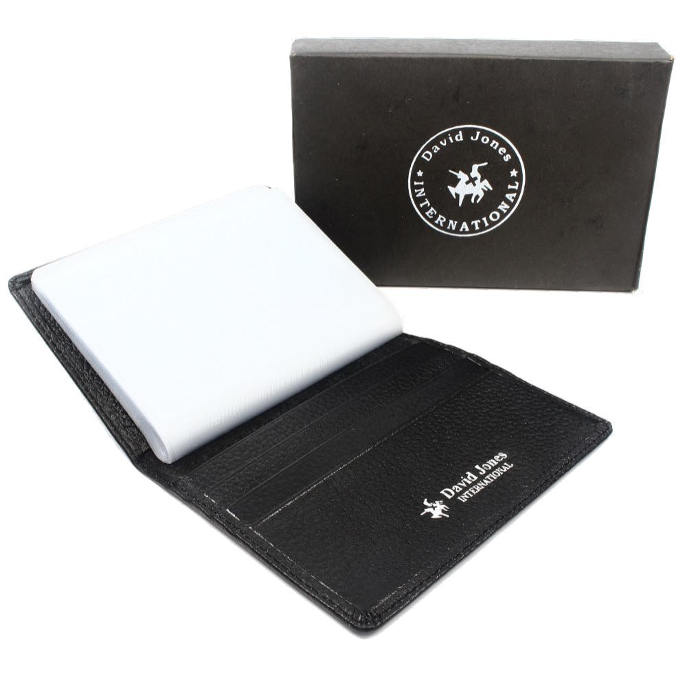 TOKOKOE - Dompet Pria Dompet Kartu Card Holder Bahan Kulit - David Jones CC08 Black