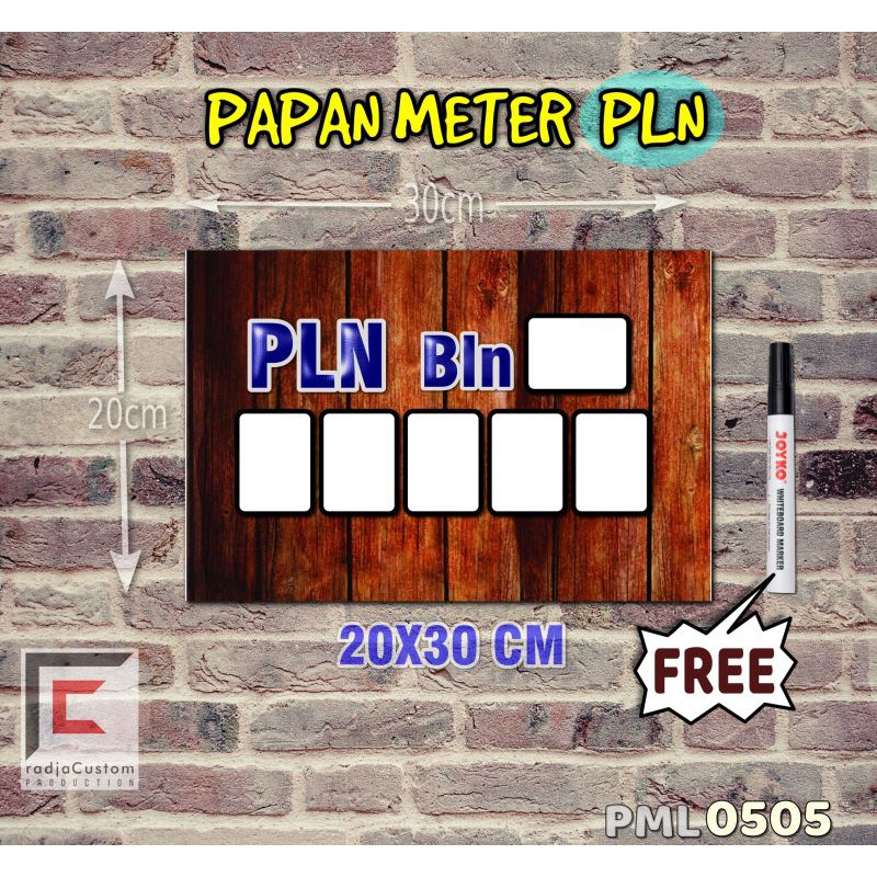 

RadjaCustom Papan Meter Listrik PLN PAM motif Unik - Wooden 05