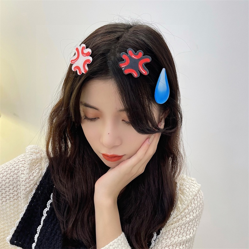 Jepit Rambut Desain Emoji Emoticon Untuk Aksesoris Wanita