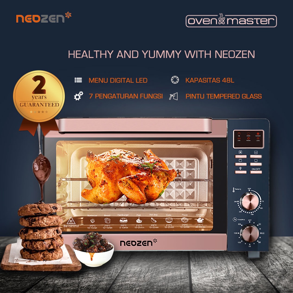 oven listrik besar 48 L Neozen oven master digital LED Neohaus 700 w