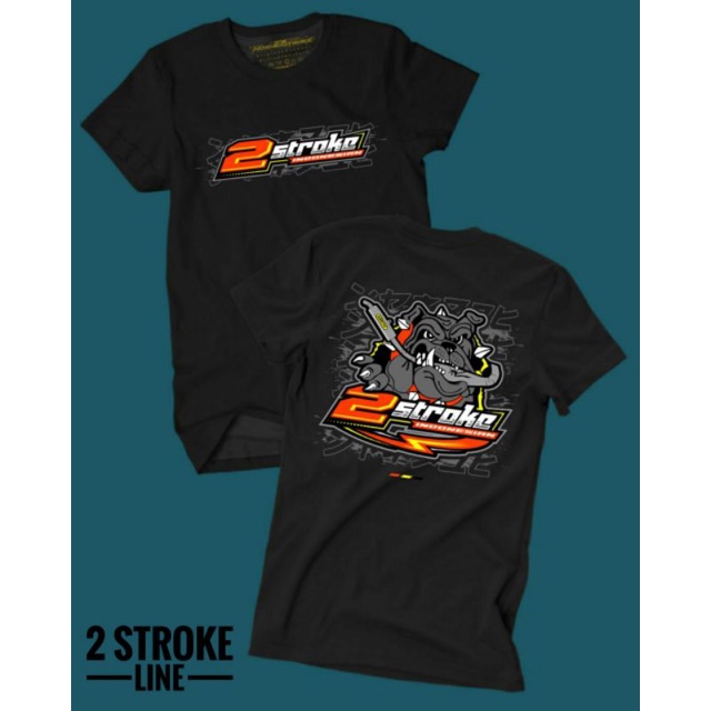 BAJU 2 STROKE INDONESIA ORIGINAL PRODUCT 2 STROKE LINE COTTON COMBED PREMIUM T-SHIRT KAOS 2 TAK  KAW