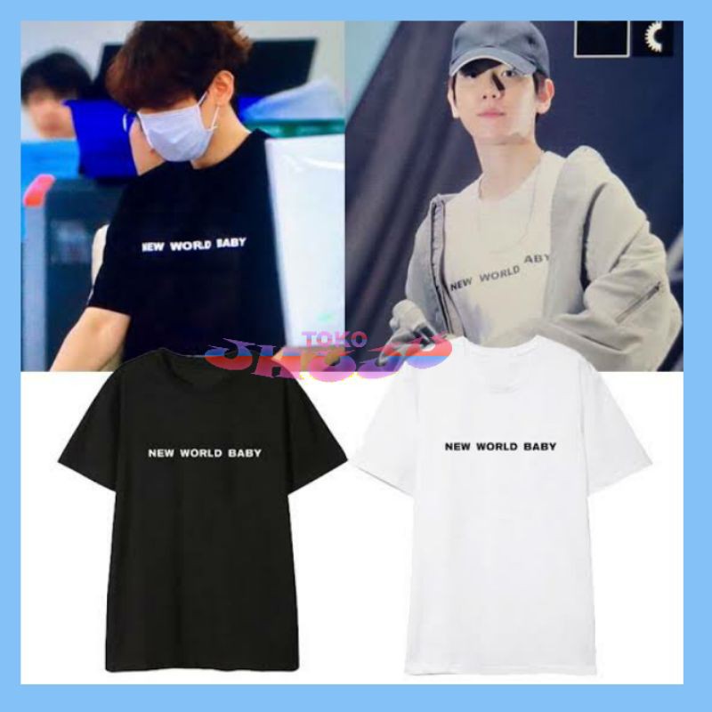 Kaos T shirt Kpop Exo new world baby