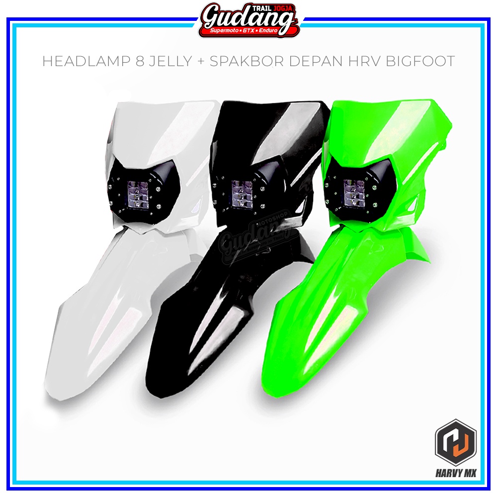 Sparkbor Slebor Depan Plus Headlamp HRV Lampu Depan LED Standar 8 LED JELLY 12 LED 2W KLX BIGFOOT