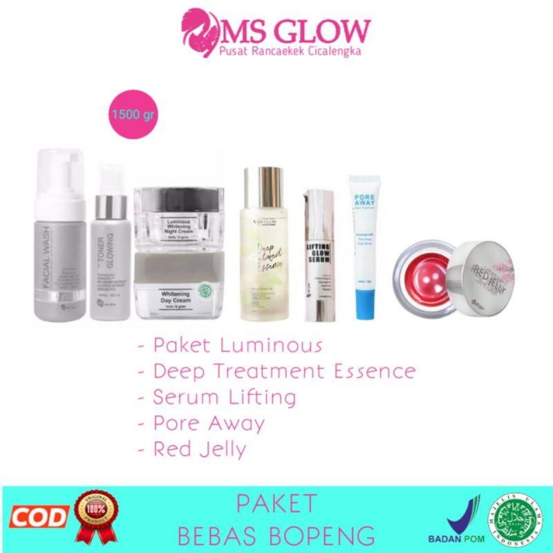 MS GLOW PAKET BEBAS BOPENG 100% ORIGINAL // MS GLOW PAKET WAJAH // MS GLOW ORIGINAL