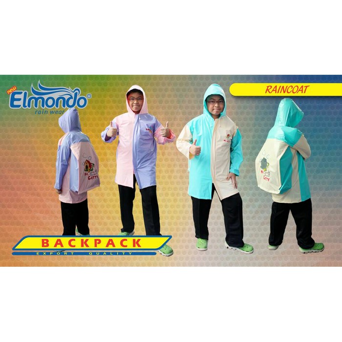 JAS HUJAN ANAK ELMONDO FOOTBALL, BACKPACK, NOUVO, KIDD, EKSKLUSIF Model Setelan Jaket Celana Tempat Tas wadah ransel sekolah ruang back pack bag