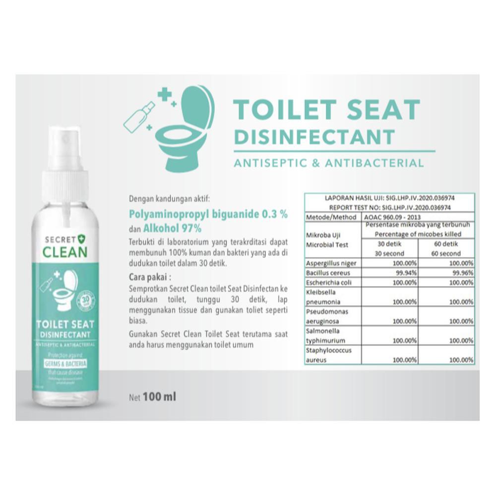 Secret Clean Toilet Seat Disinfectant 100ml